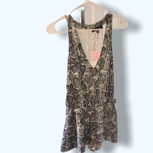 Blue Blush‎ Python Romper S NWT